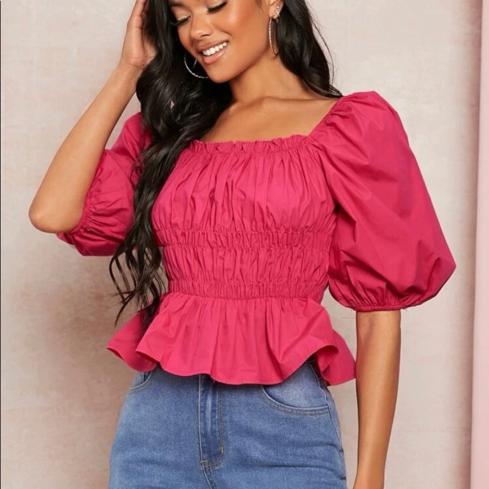 Cute pink puffy shirt